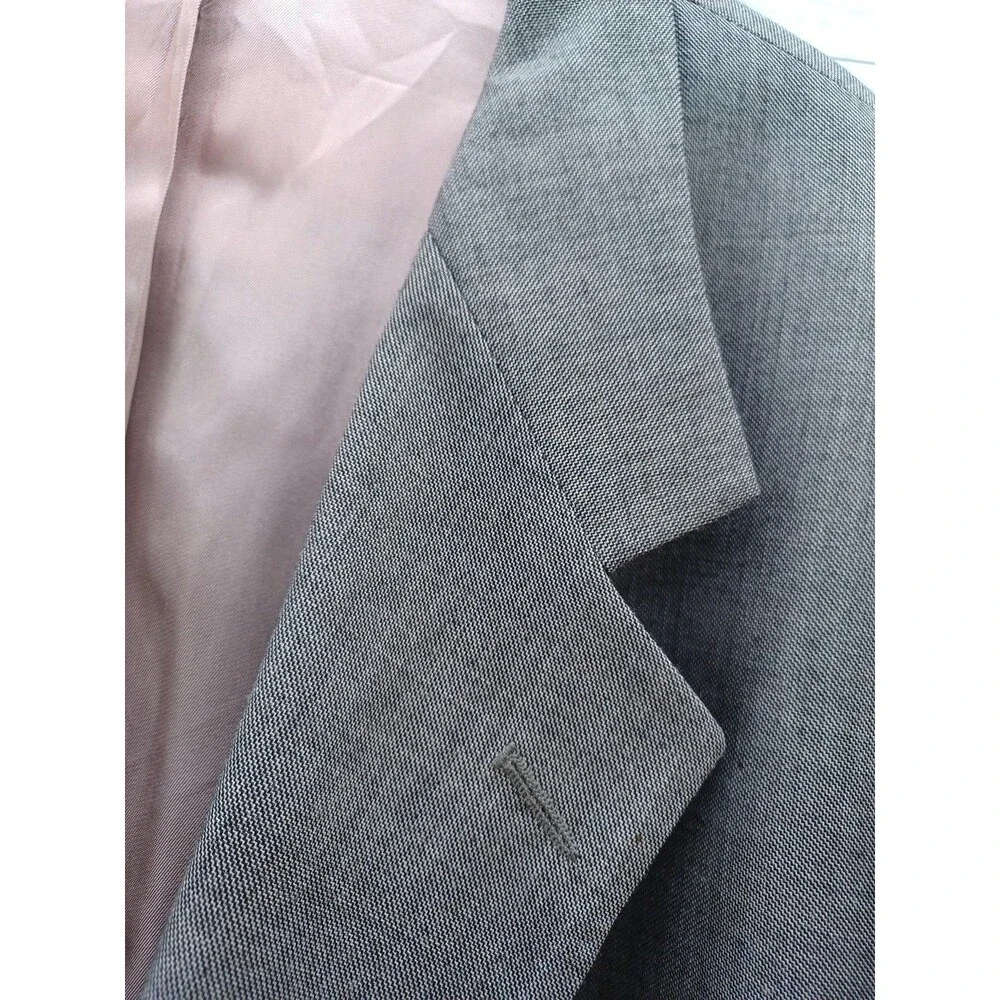 Vtg Sutter & Grant Mens Jacket Blazer Sz 52L Sport Coat Gray 2 Button